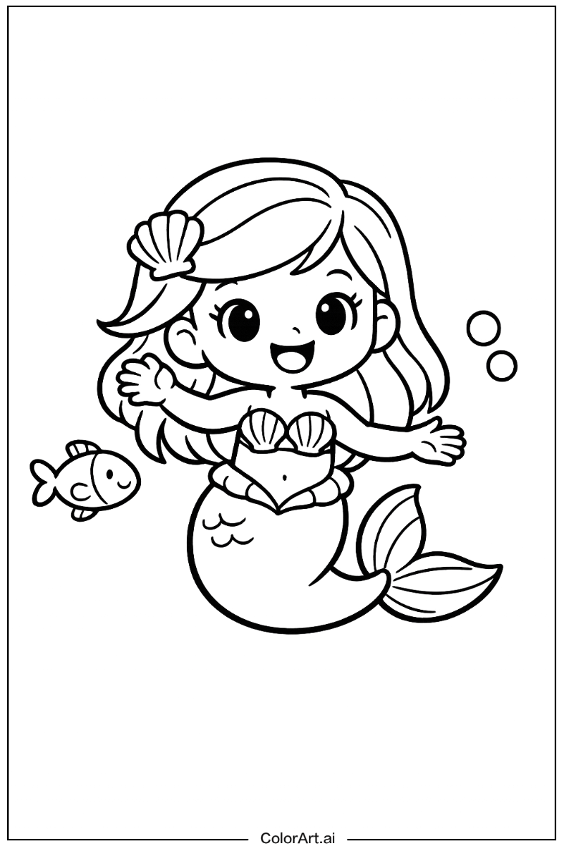 Happy little mermaid 1