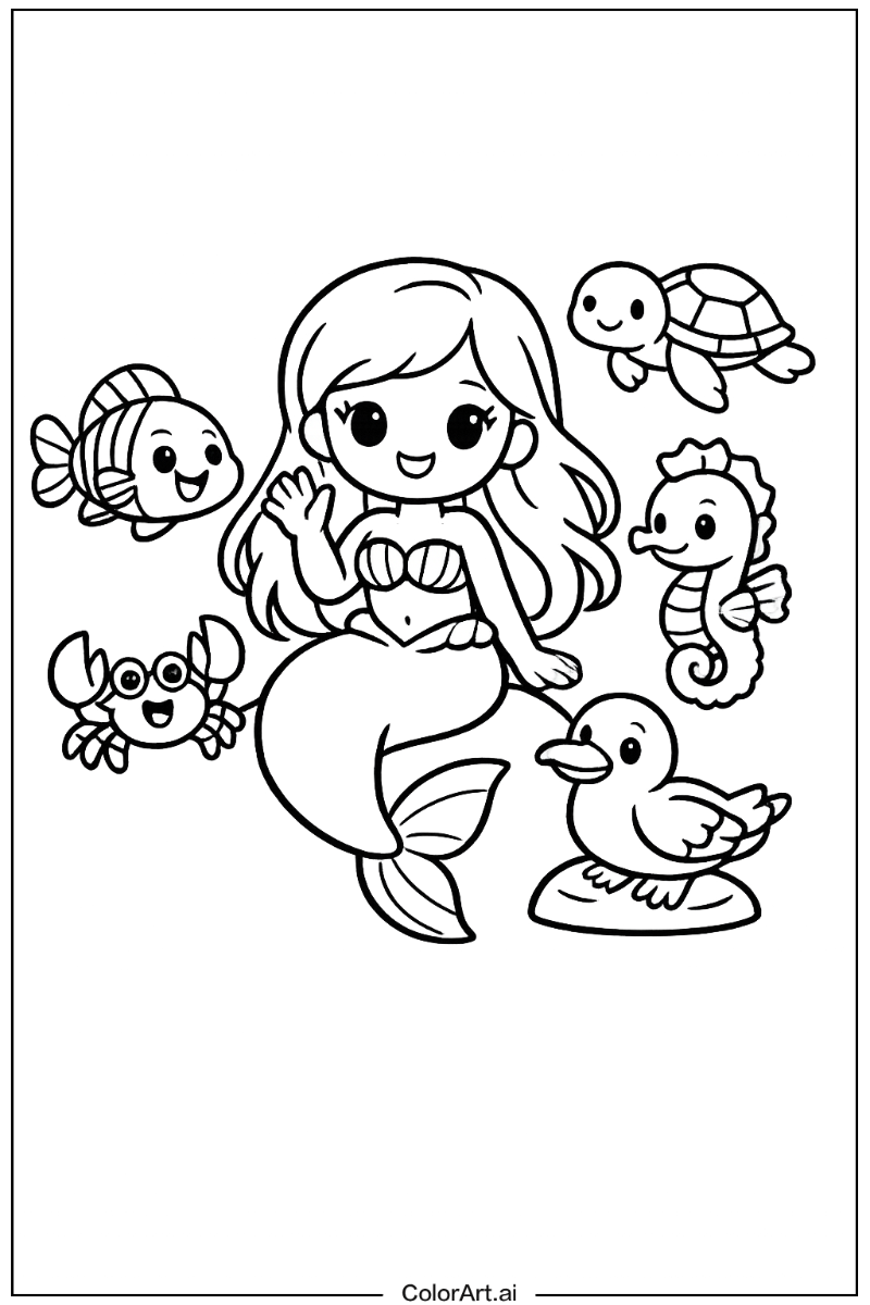 little mermaid with Friends 3