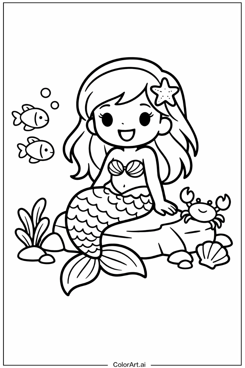 Smiling little mermaid 3