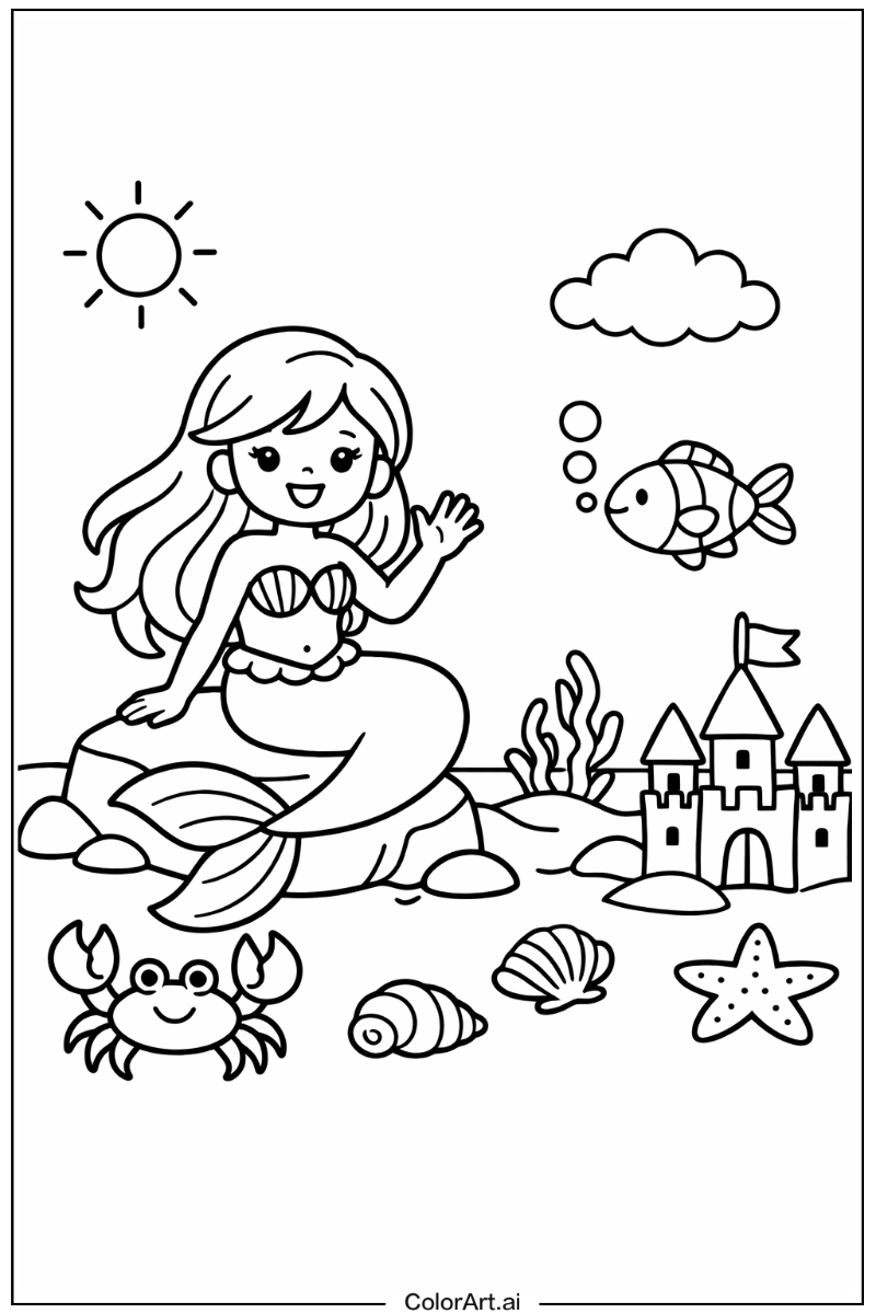 little mermaid Playing Outside 1