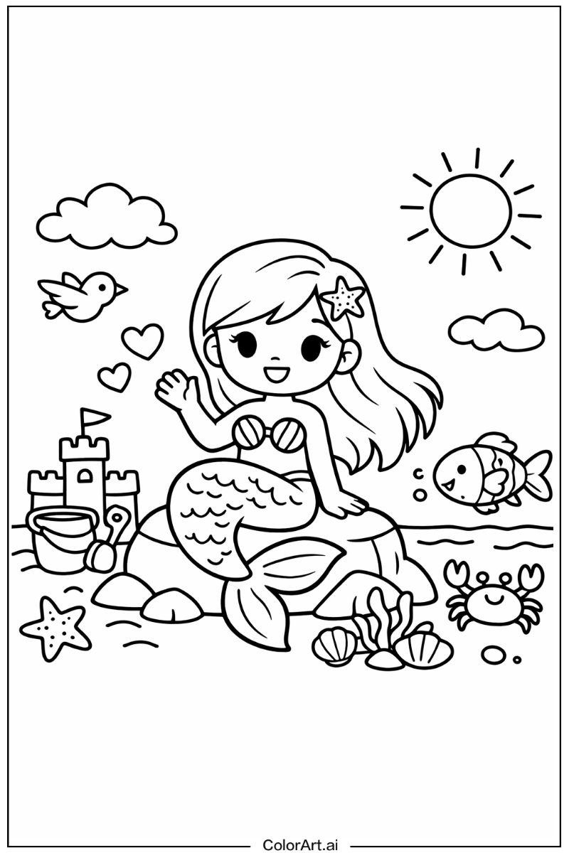 little mermaid Playing Outside 4