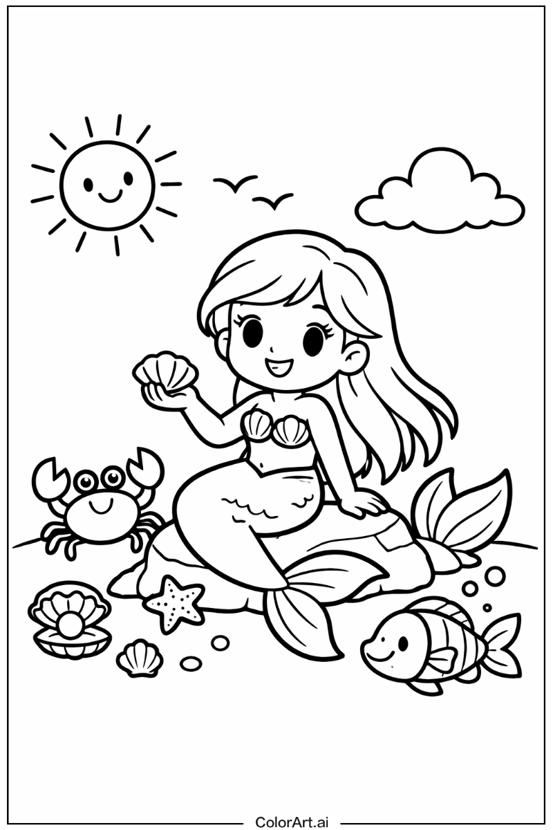 little mermaid Playing Outside 5