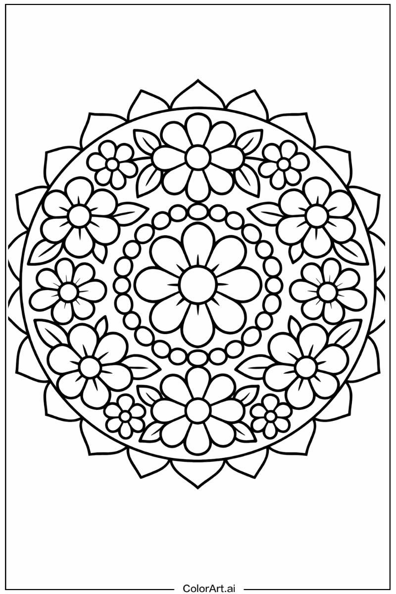 mandala with Flowers 2