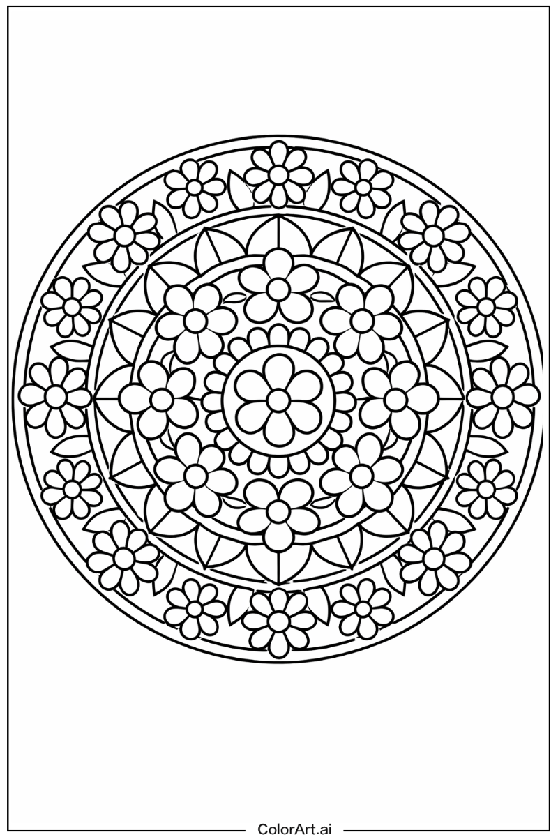mandala with Flowers 4
