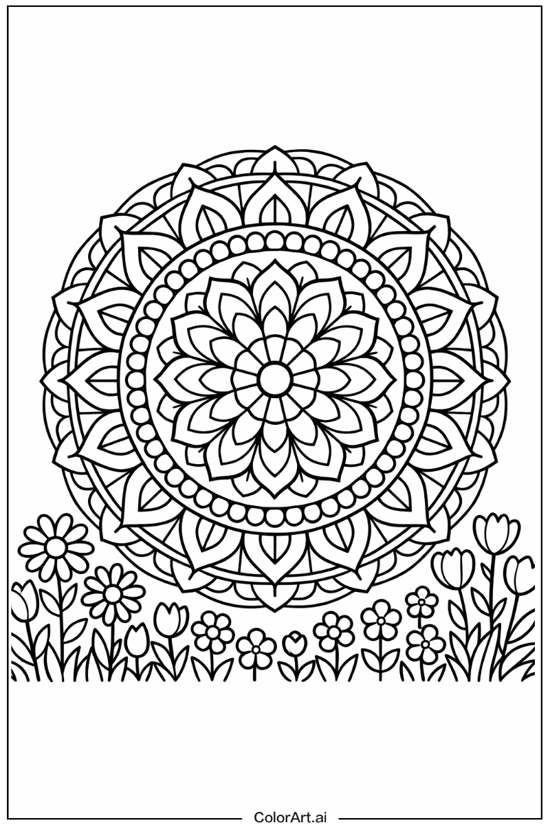 mandala in a Garden 5