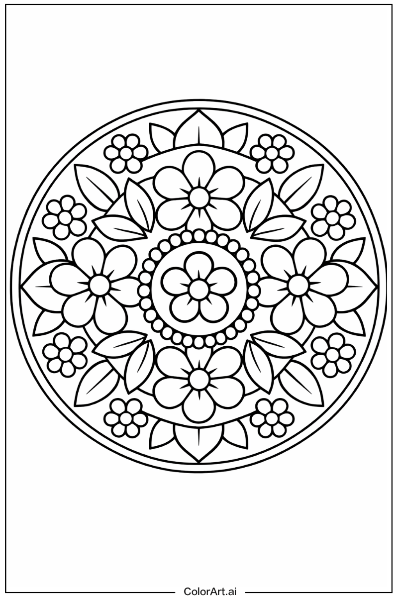 mandala with Flowers 6
