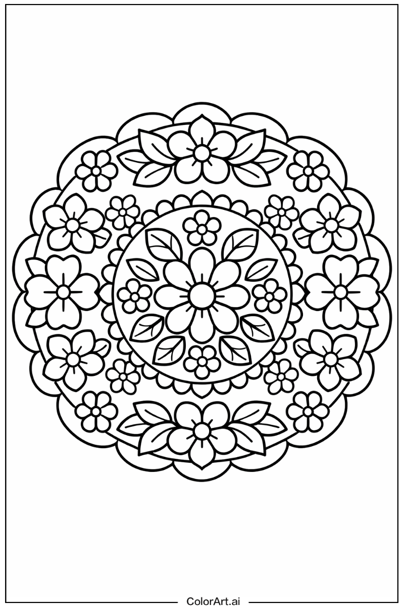 mandala with Flowers 1
