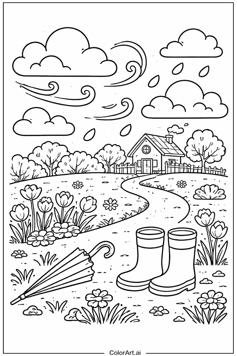 March with March clouds Theme