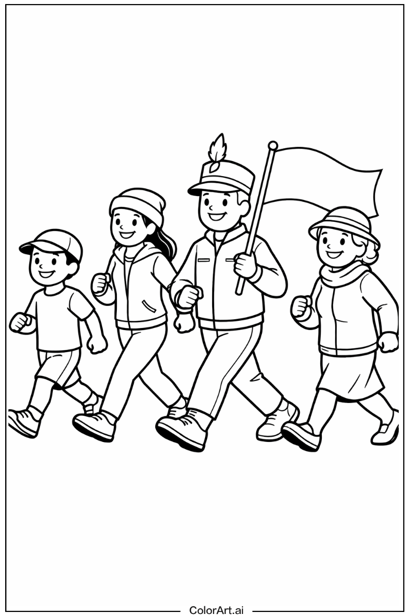 March walking March Scene