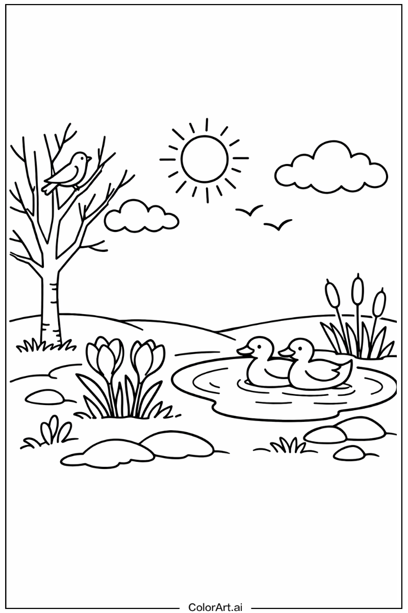 March with Early spring Theme