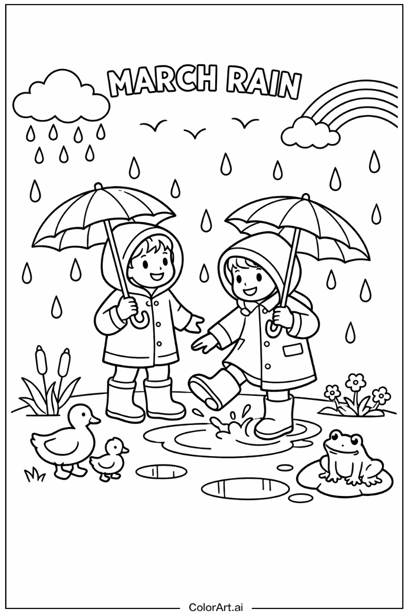 March with March rain Theme