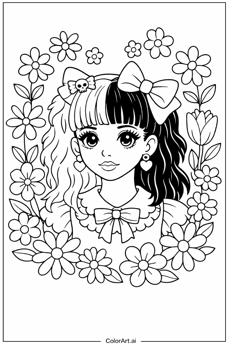 Melanie martinez with Flowers 2