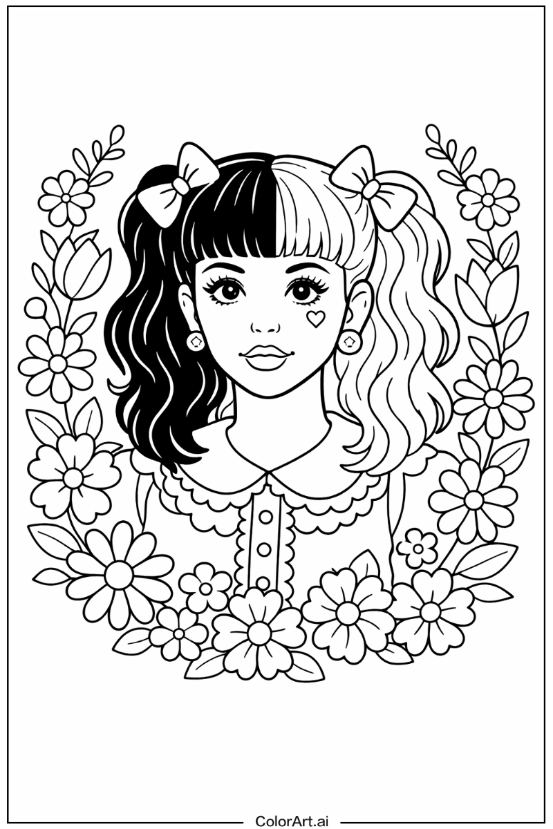 Melanie martinez with Flowers 3