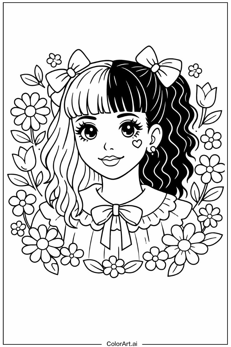 Melanie martinez with Flowers 4