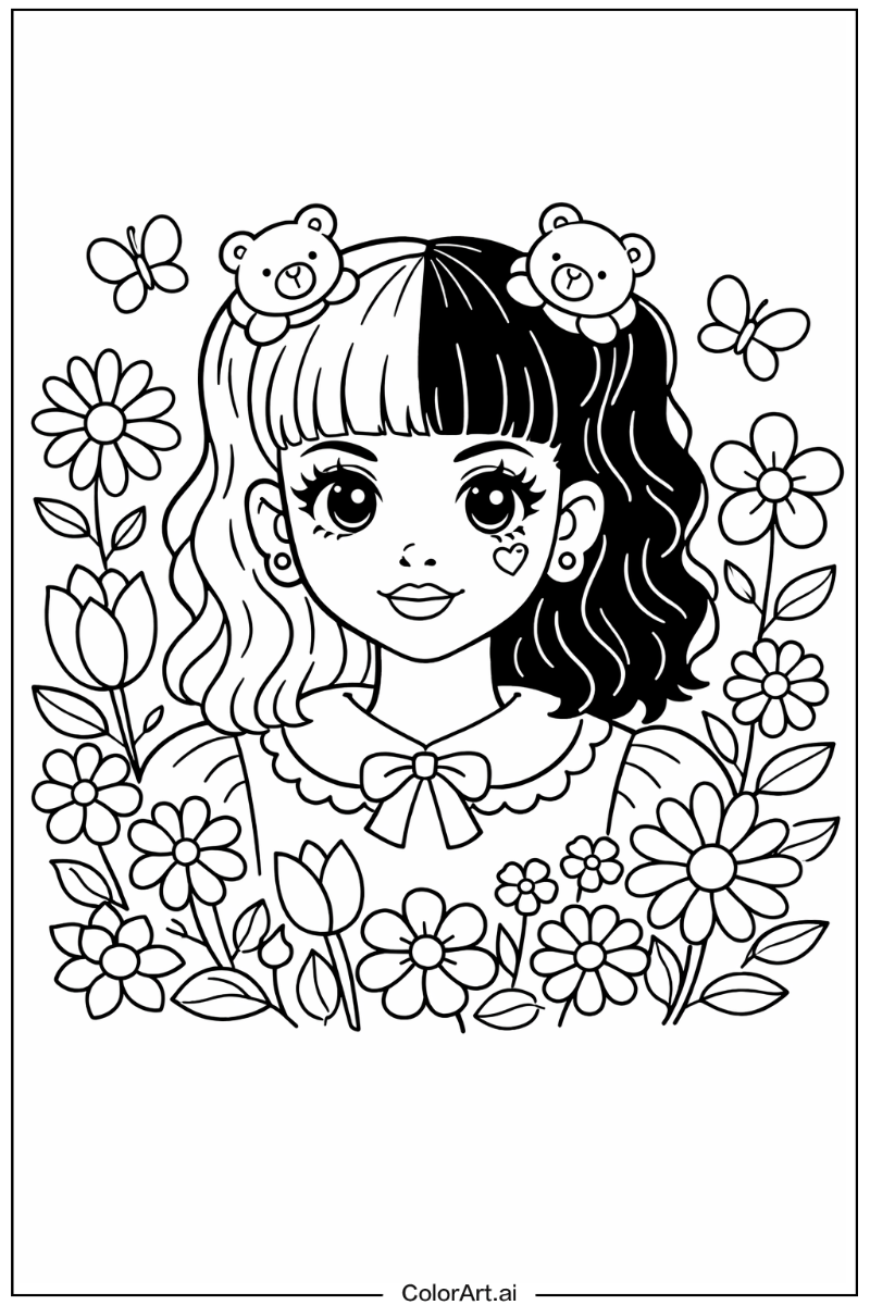 Melanie martinez with Flowers