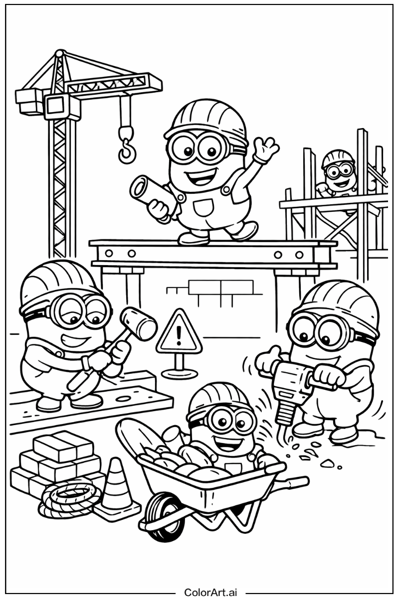 Minions construction scene Minions Scene