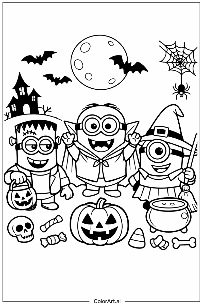 Minions halloween scene Minions Scene