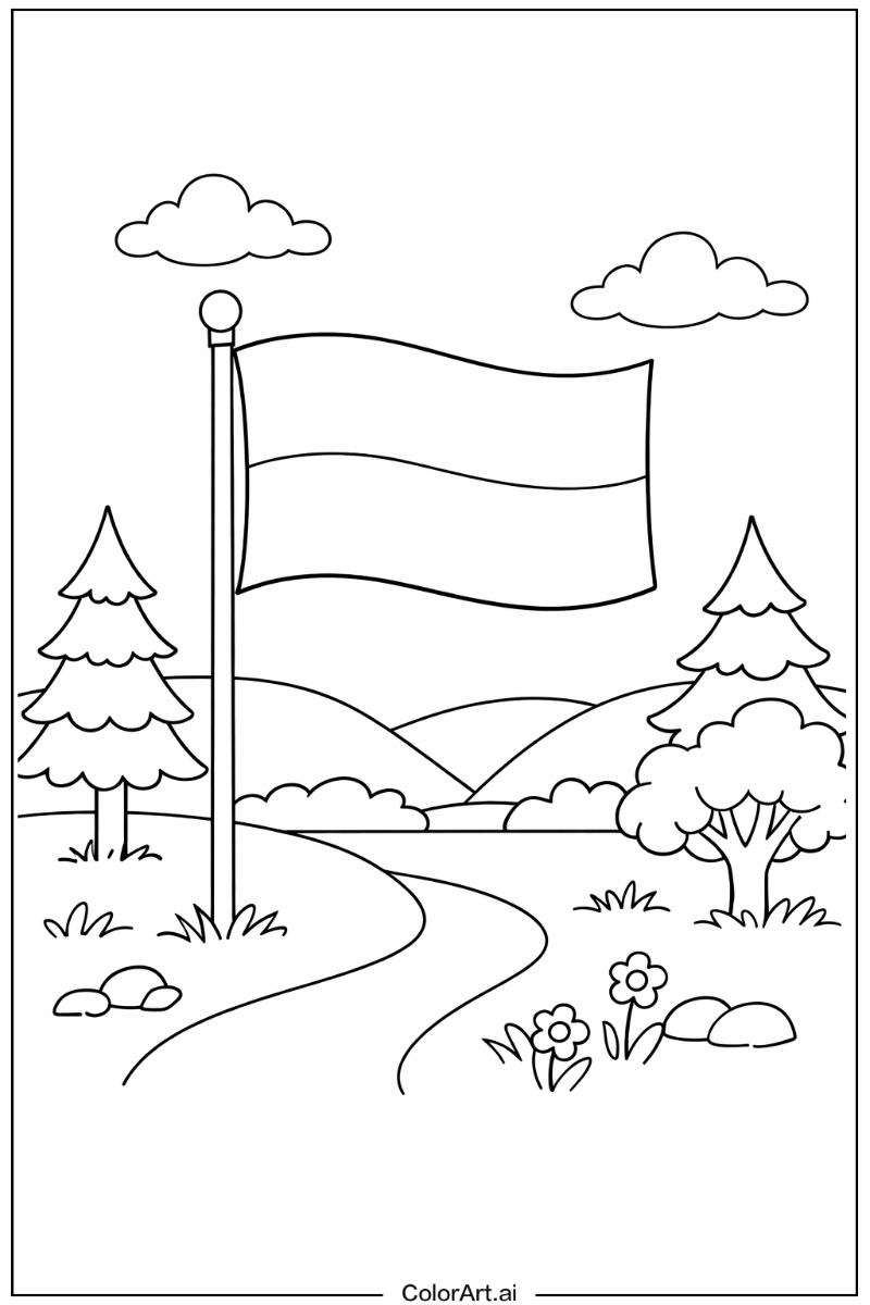 monaco flag in Nature 2