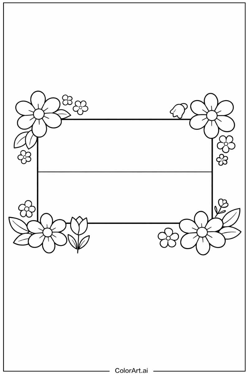 monaco flag with Flowers 2