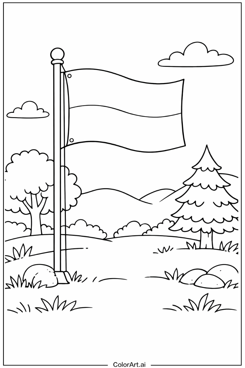 monaco flag in Nature 4