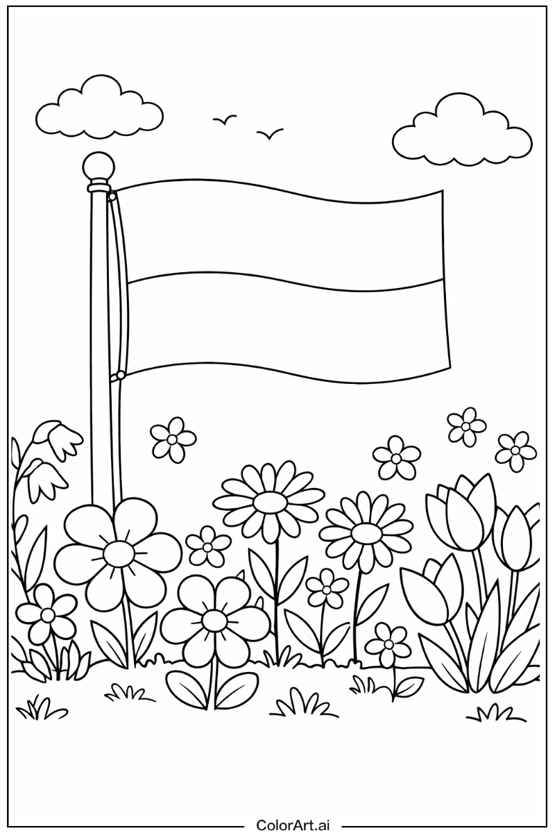 monaco flag in a Garden 5