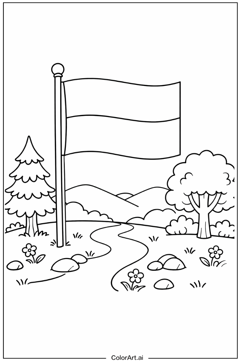 monaco flag in Nature 5