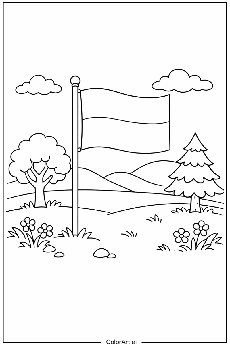 monaco flag in Nature 1