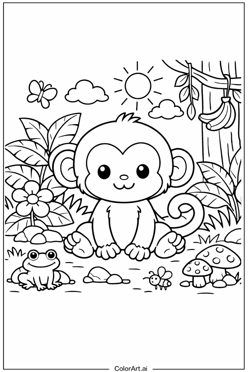 Monkey with Baby monkey Theme