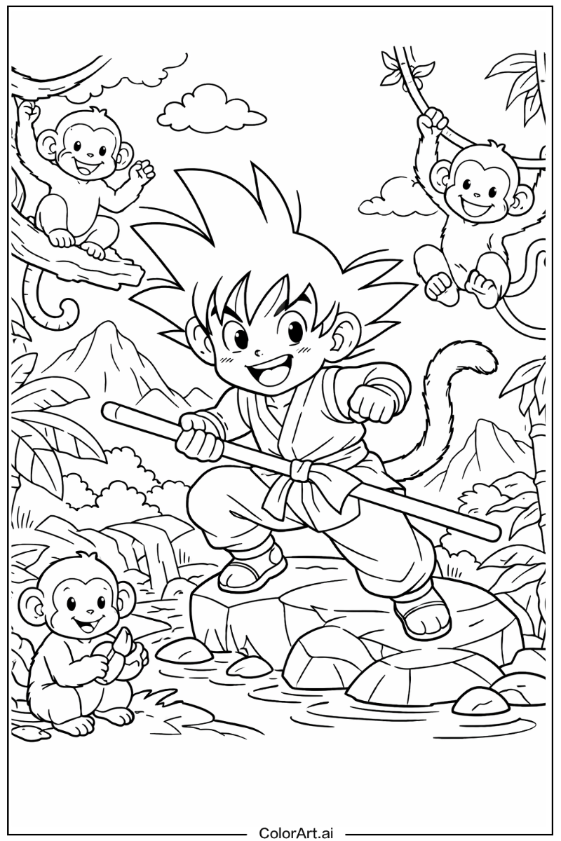 Son goku Monkey Design