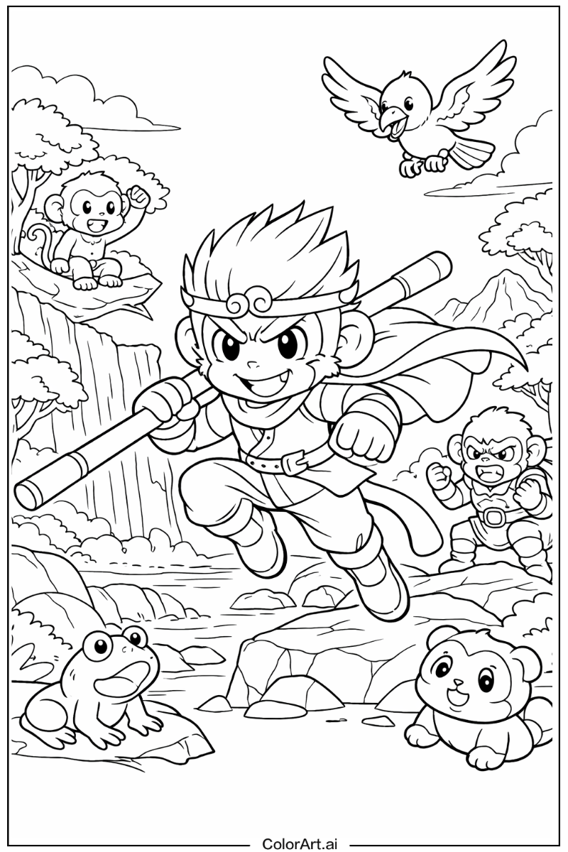 Anime monkey hero Monkey Design