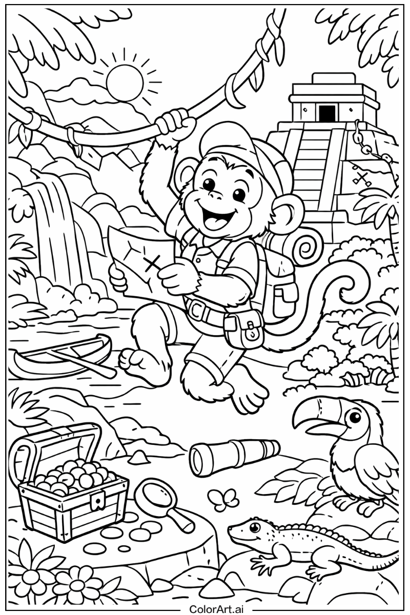 Adventurous monkey Monkey Design