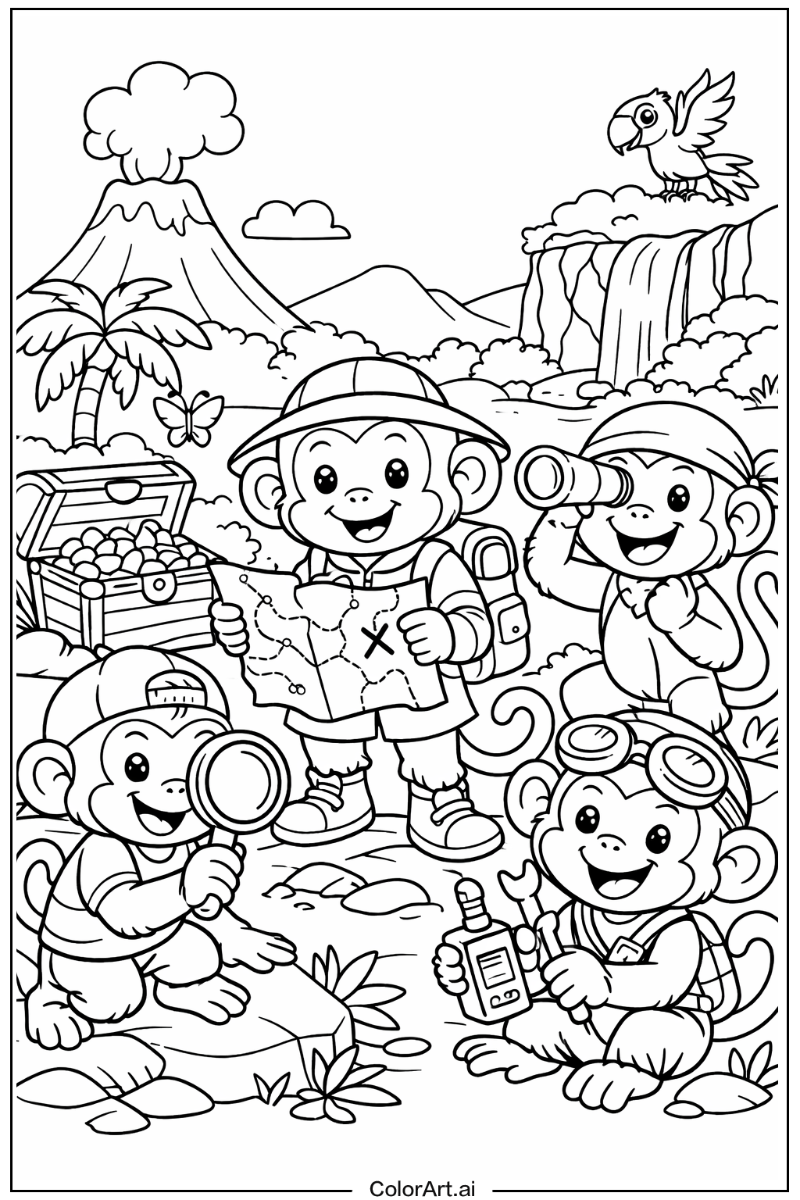 Team monkey Monkey Scene