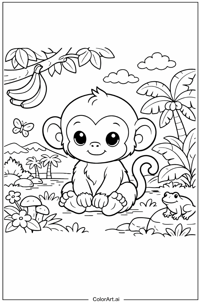 Monkey with Baby monkey Theme 2