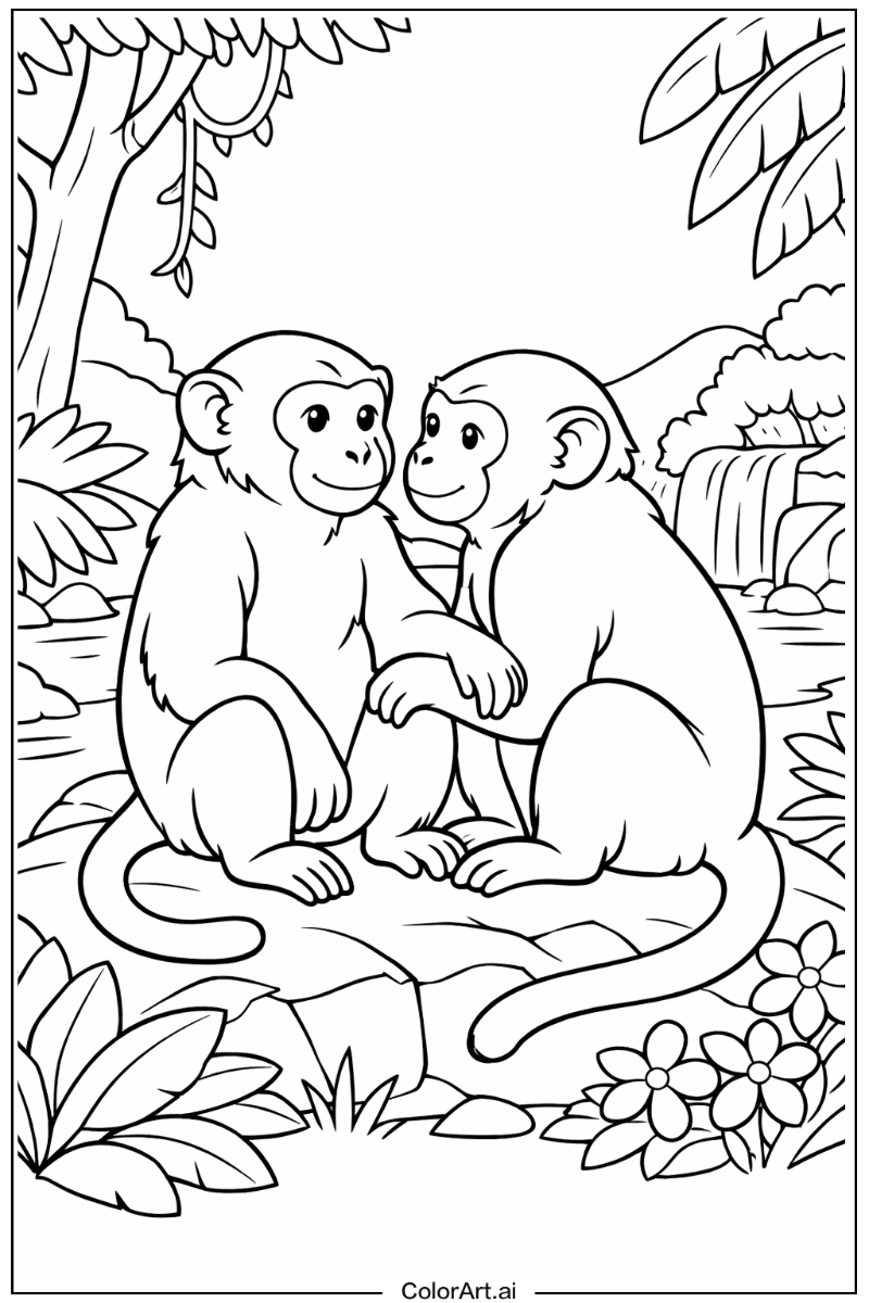 Adult monkey Monkey Scene