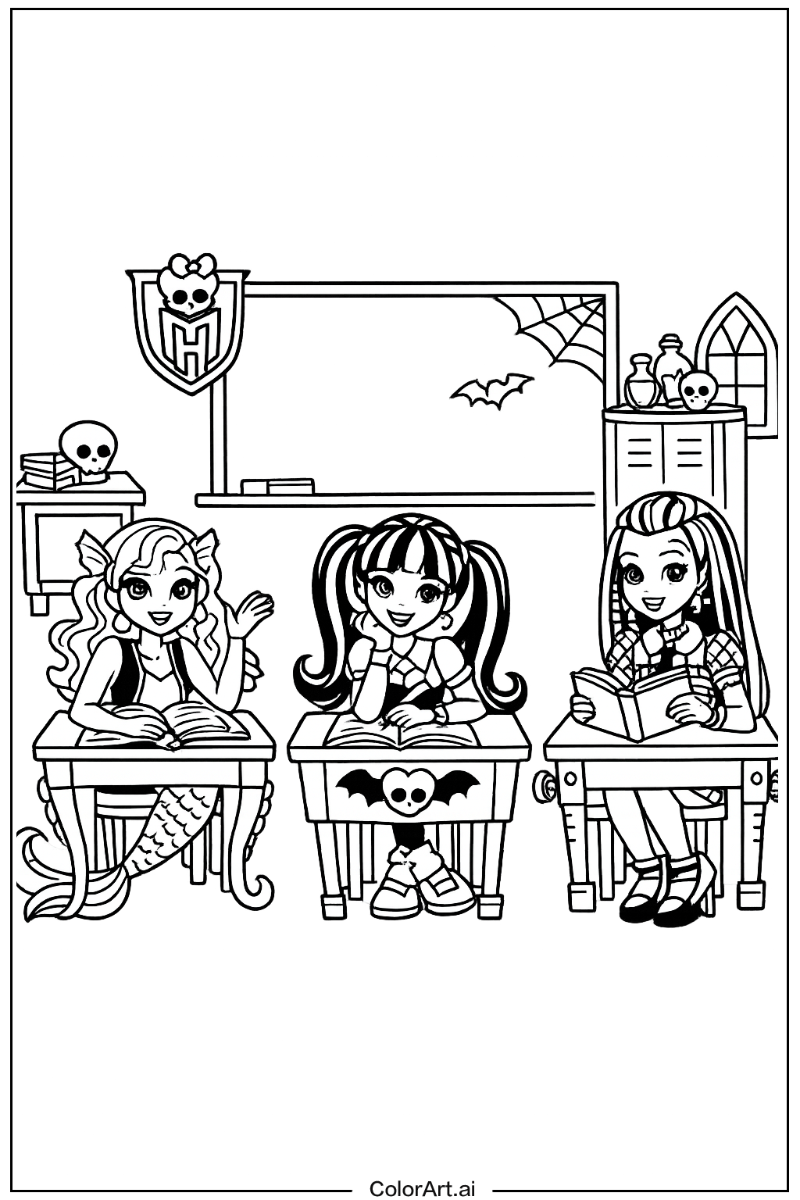 Monster High with Monster high classroom Theme
