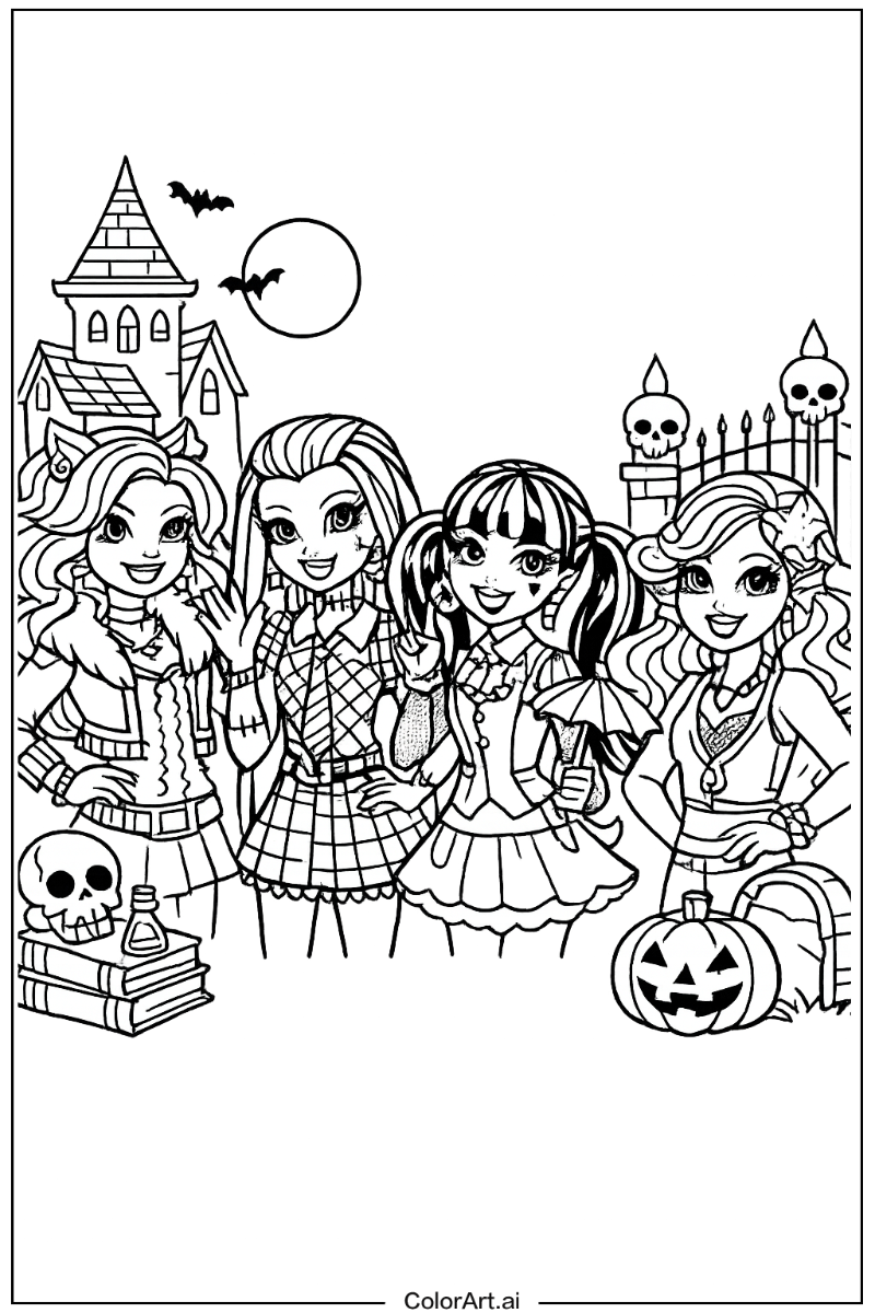 Monster high spooky scene Monster High Scene