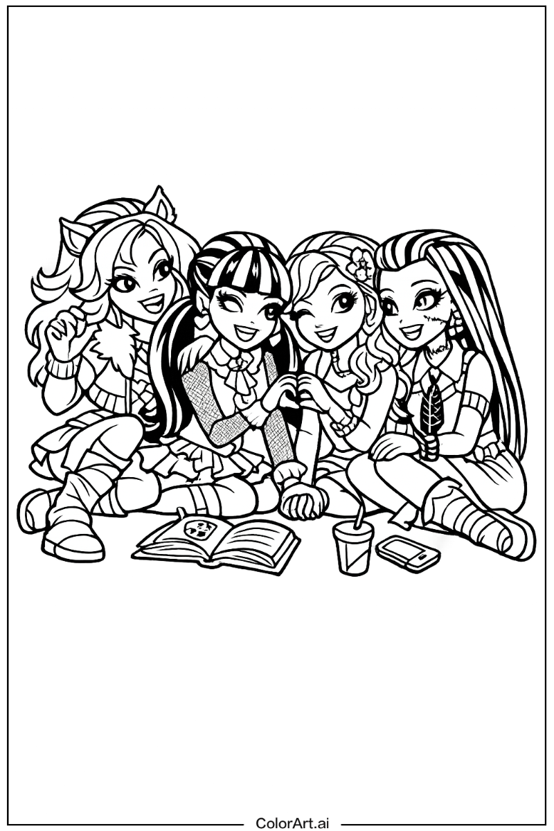 Monster High with Monster high friendship scene Theme