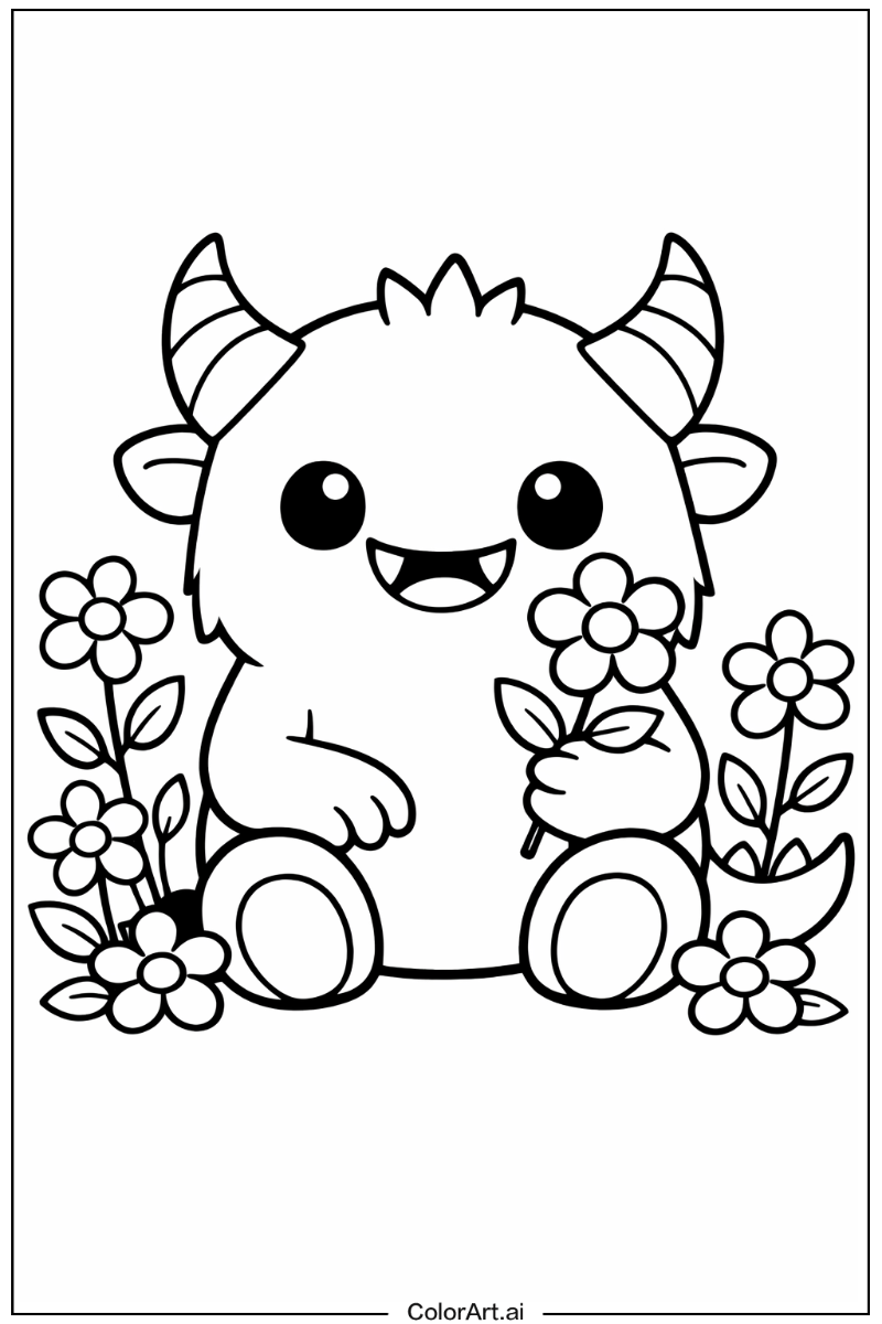 monster with Flowers 2