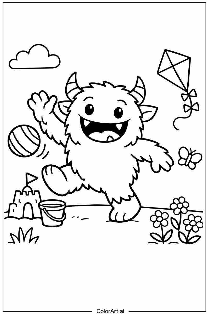 monster Playing Outside 4