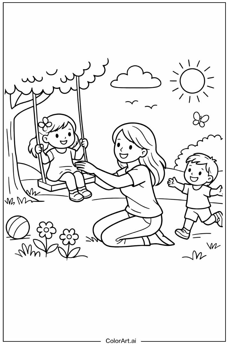 mothers day Playing Outside 2