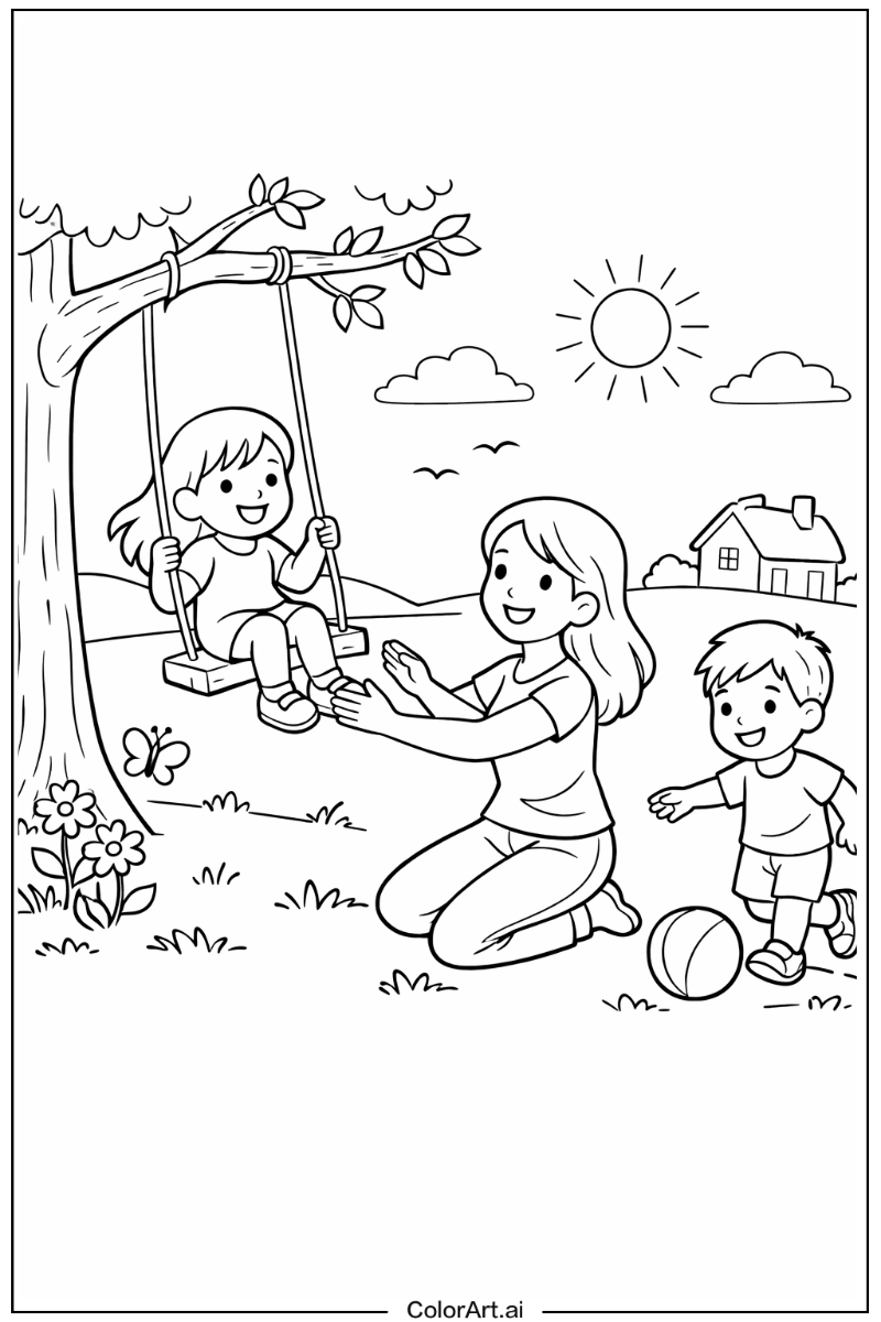 mothers day Playing Outside 1