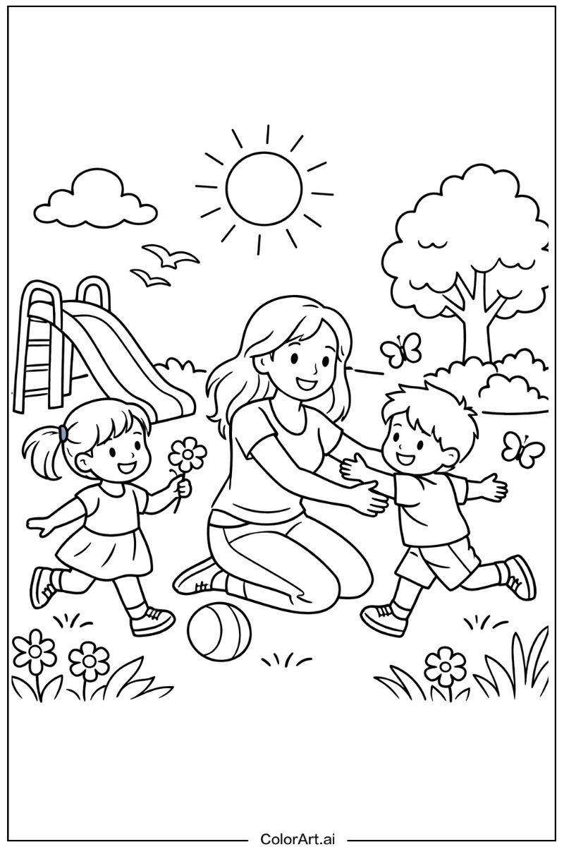 mothers day Playing Outside 4