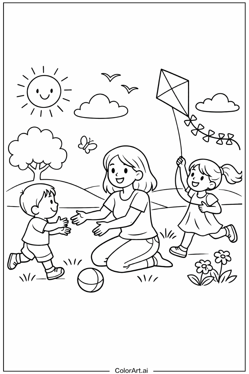 mothers day Playing Outside 5