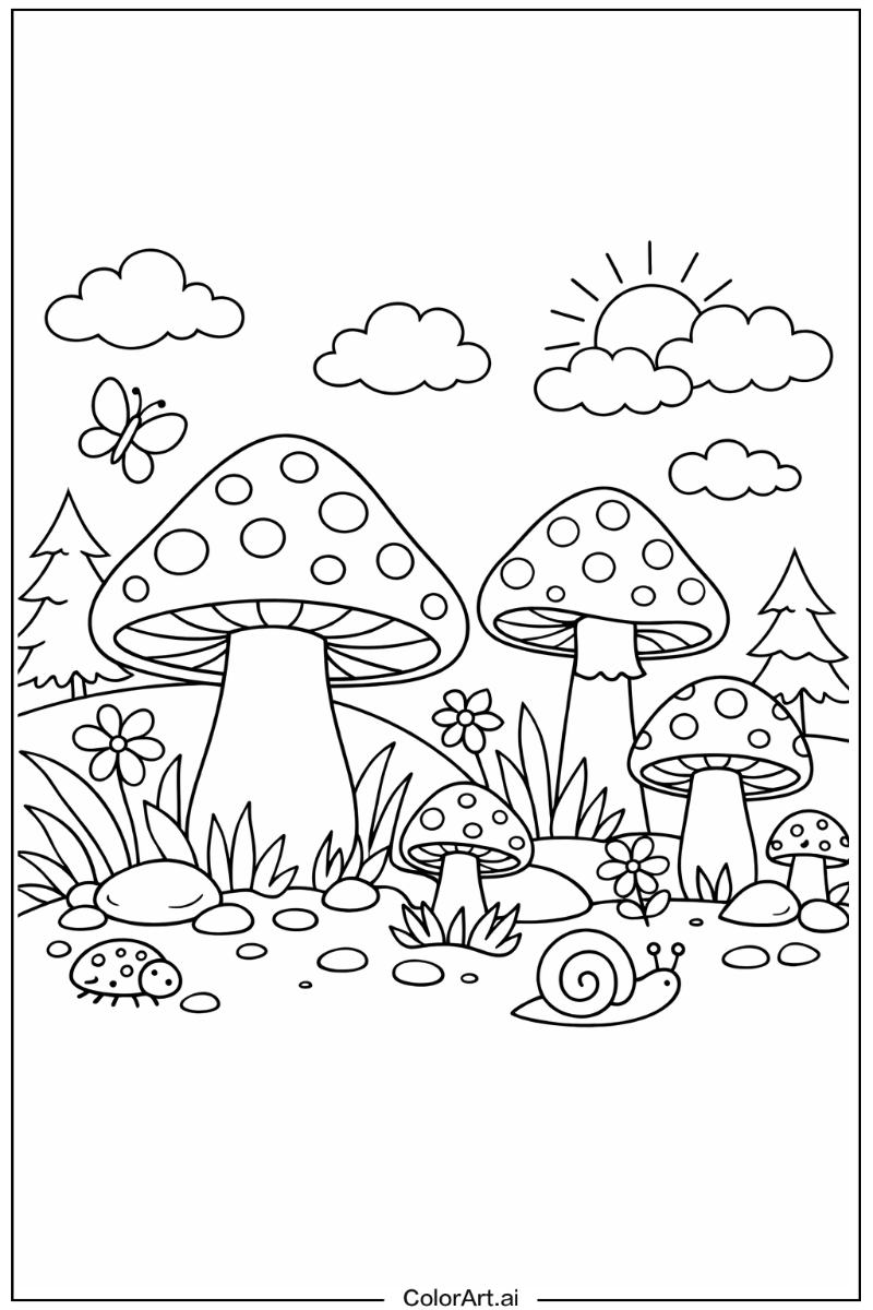 Toadstool Mushroom Design 2