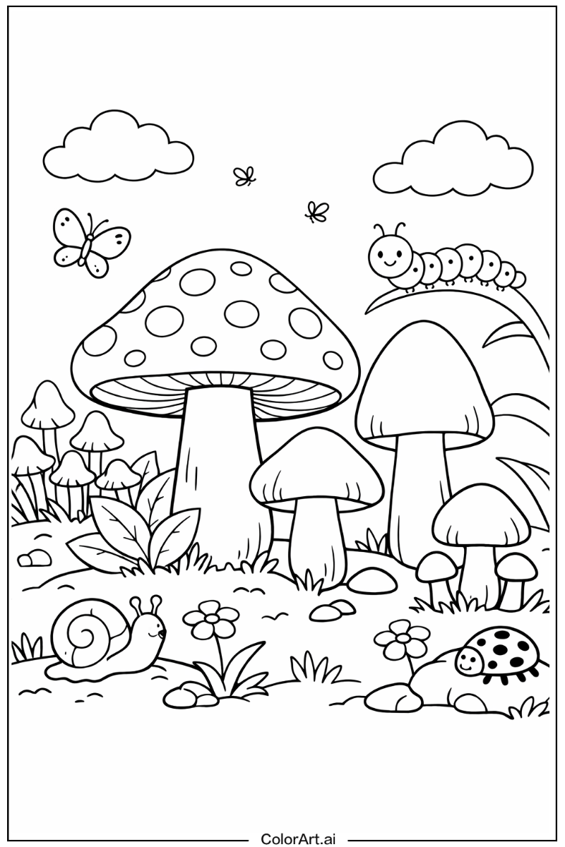 Mushroom with Stem Theme 2