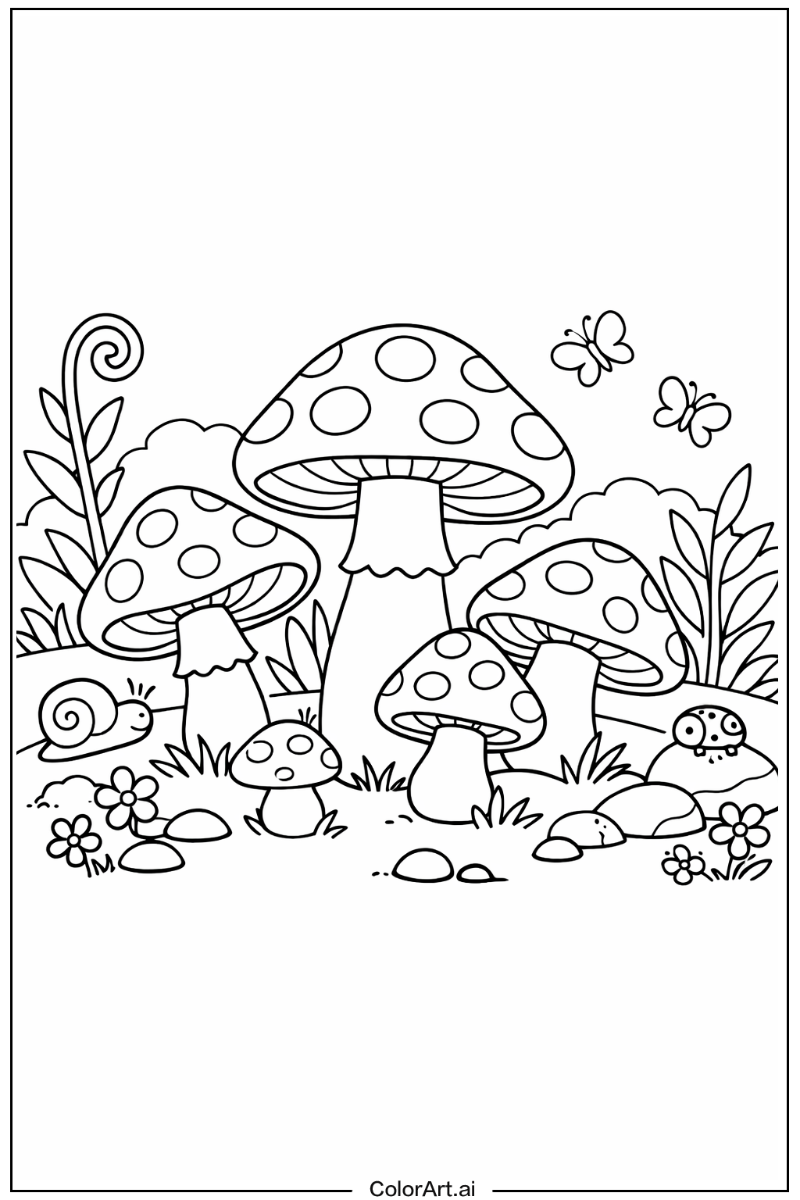 Toadstool Mushroom Design
