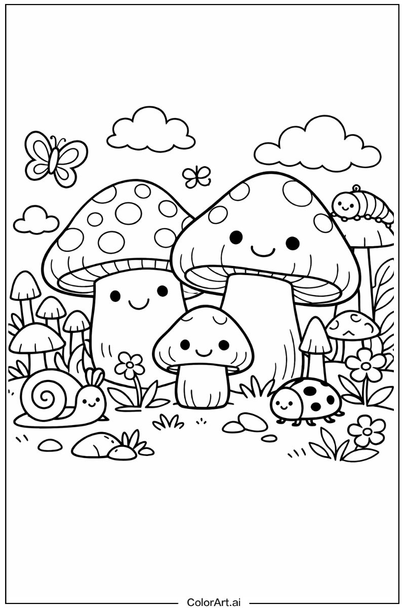 Cute mushroom Mushroom Scene 2