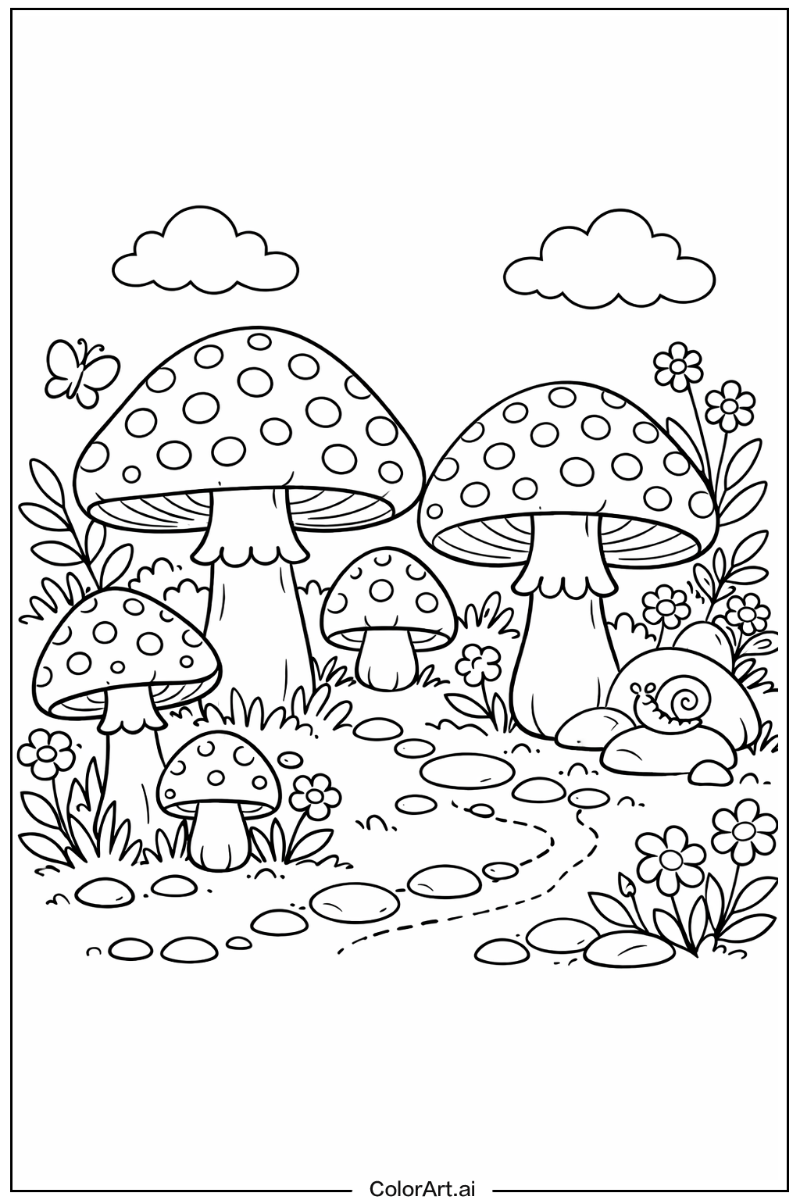 Red mushroom Mushroom Design 2