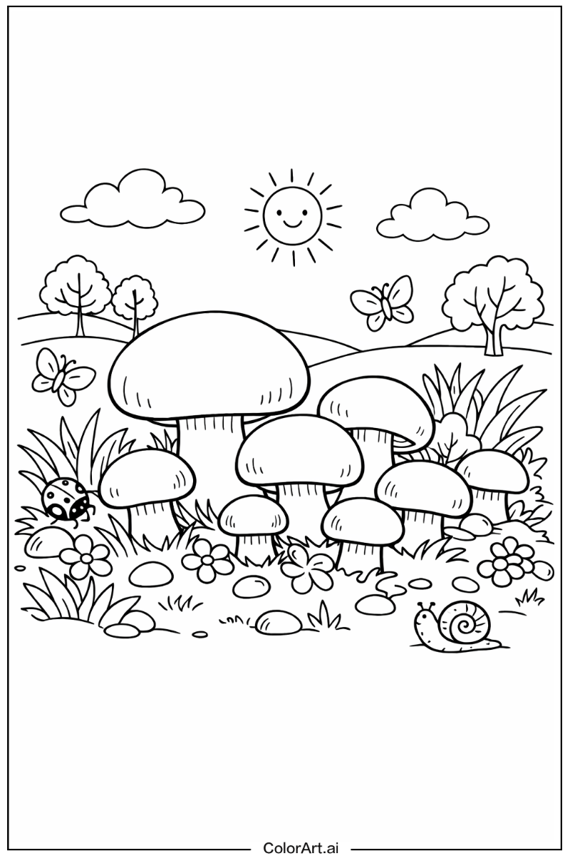 Mushroom with Button mushroom Theme 2