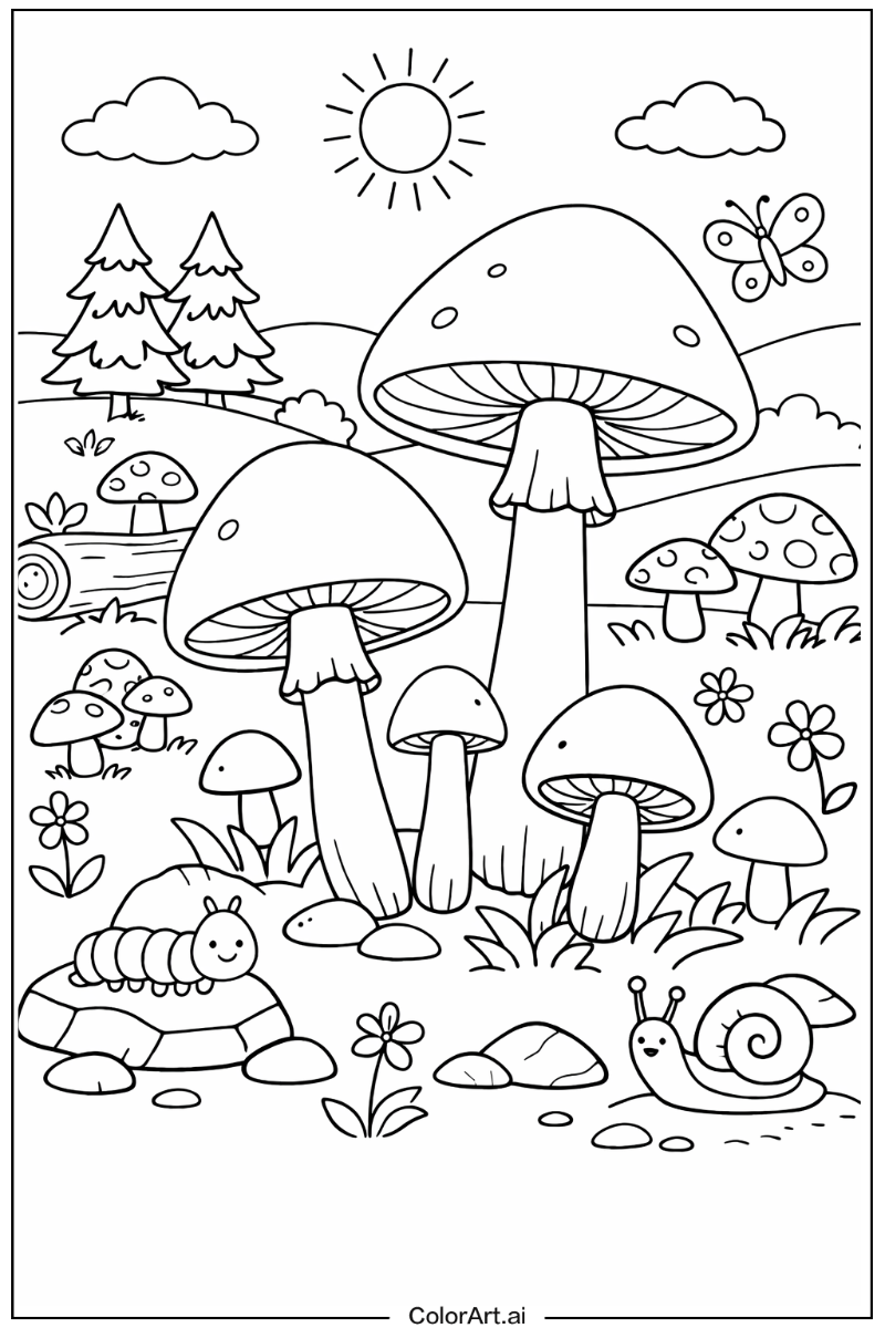 Mushroom with Stem Theme